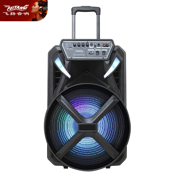 Guangzhou Feiyang 15 polegada 35W de som profissional Locutor Ativo Live Sistema de som com luz LED de alto-falante DJ