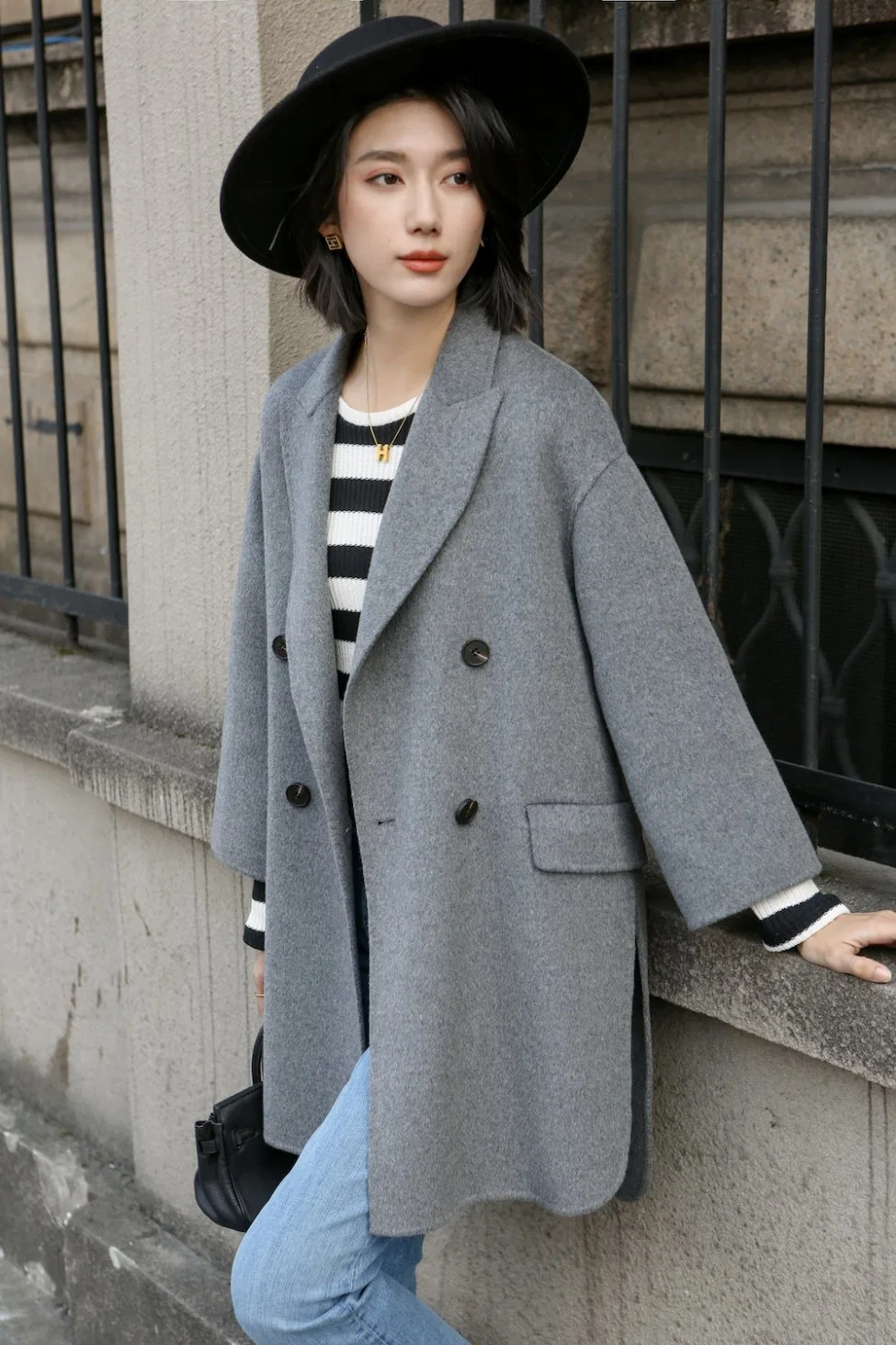 New Style MID Length Women's Winter Woolen Coat