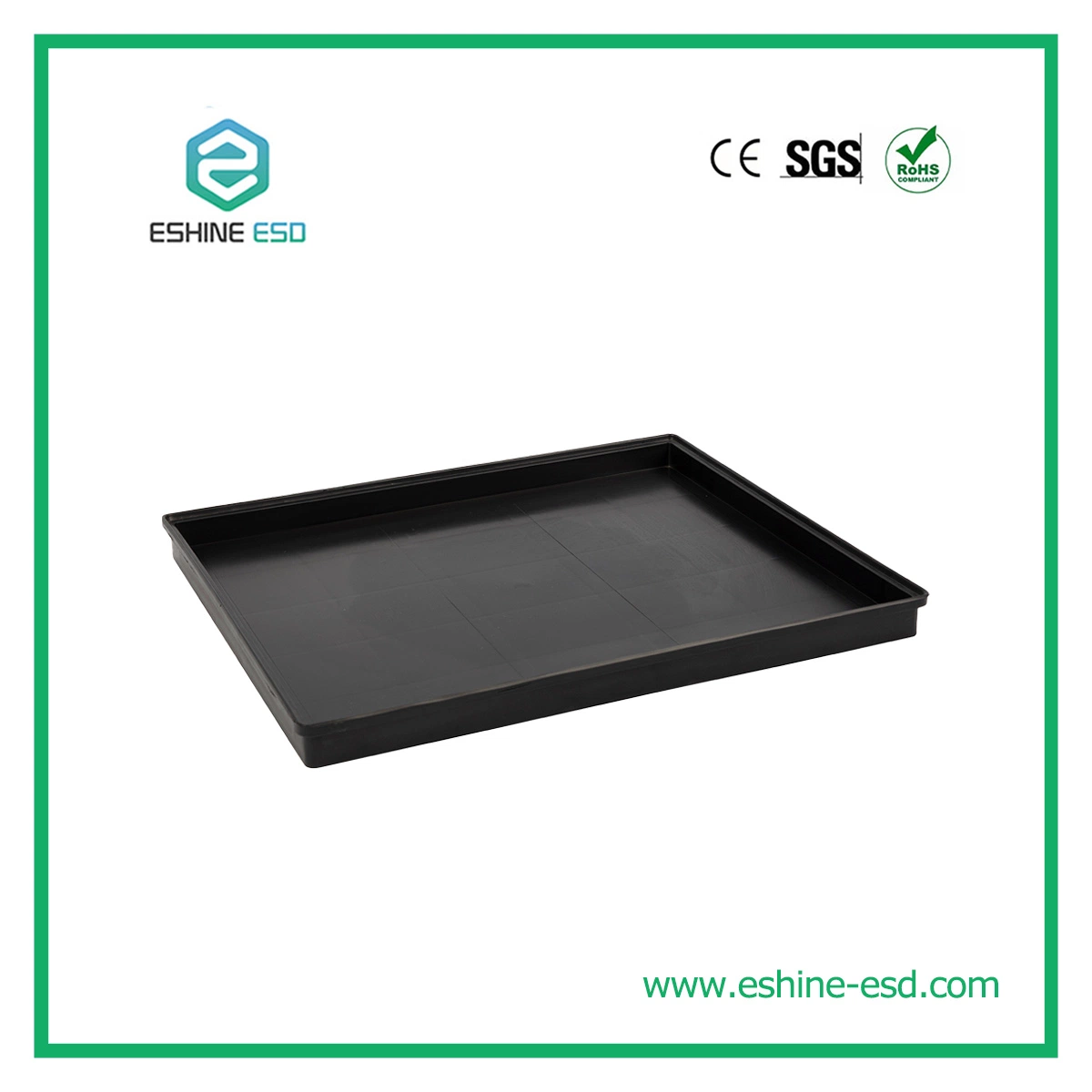 Palettes noires de composants logistiques en plastique d'emballage ESD