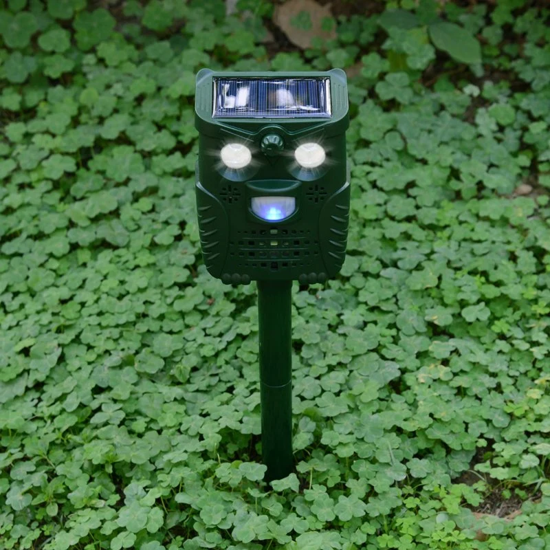 Électronique de plein air à ultrasons à énergie solaire son animal Bird Repeller avec voyants