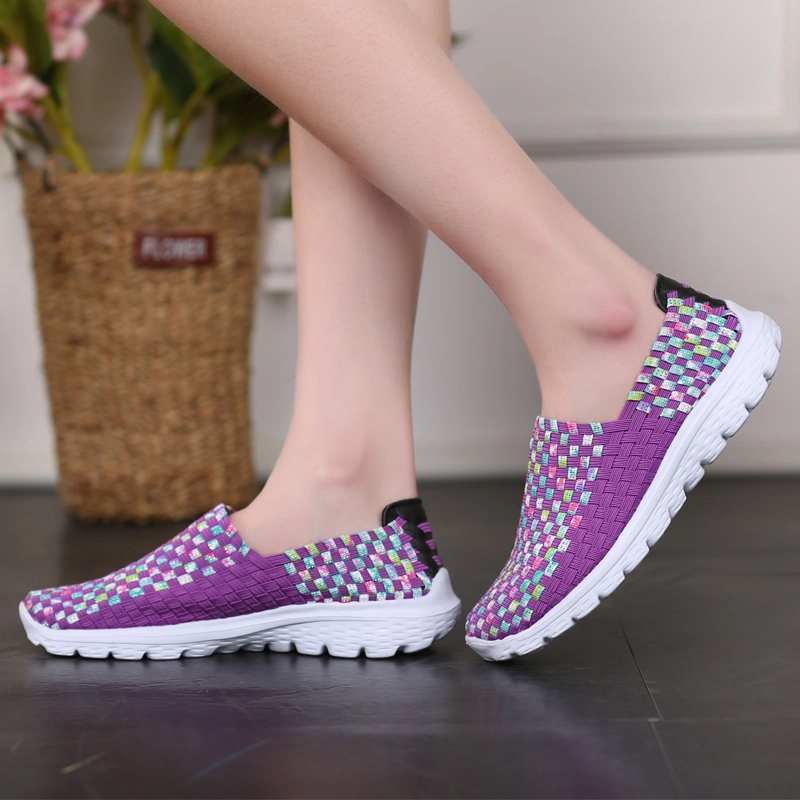 Flat Comfortable Casual Fly Woven Shoes for Women