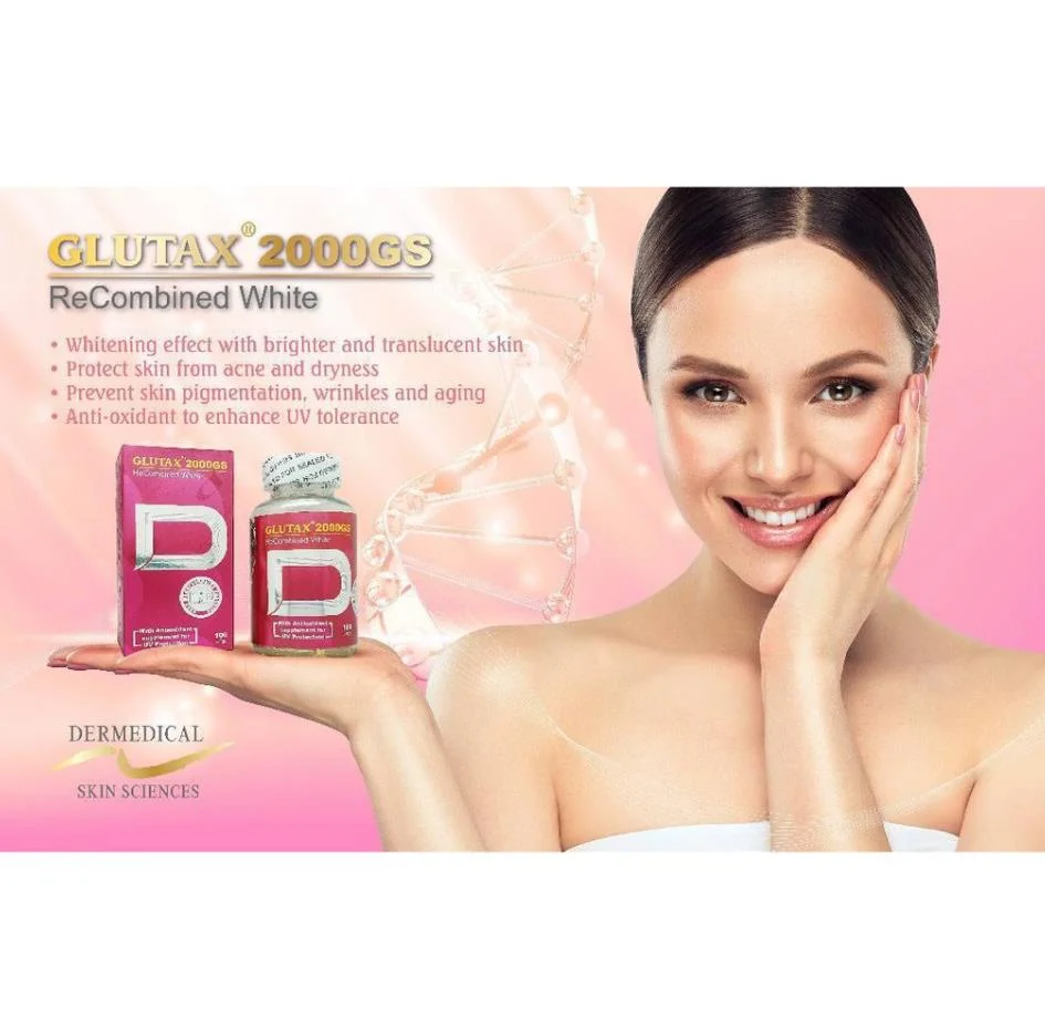 Glutax 2000GS blanchissant la peau d'injection de glutathion authentique de la glutathion Luthione Vitaminc d'injection