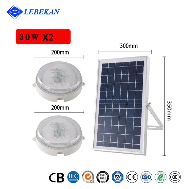 Home Using Wholesale/Supplier Price Interior Moon Lighting 30W 40W 50W Double Head Remote Control LED Ceiling Solar Indoor Light