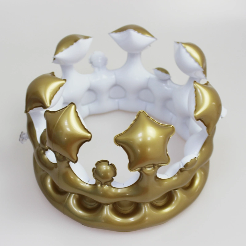 Inflables decorativos de PVC Gold Crown Prince Princesa Globo para Cumpleaños