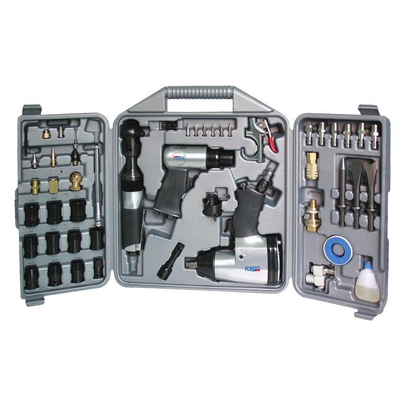 Kit de acessórios de ferramentas pneumáticas profissionais de 45 peças Kit de ferramentas mecânicas para automóveis conjunto de ferramentas pneumáticas incluem chave de impacto, roquete pneumático