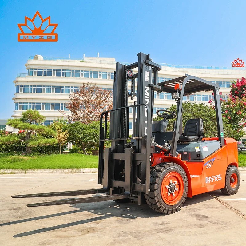 Mingyu 3t 3,5ton Transmisión Industrial rueda todoterreno diésel pequeño Mini Forklift