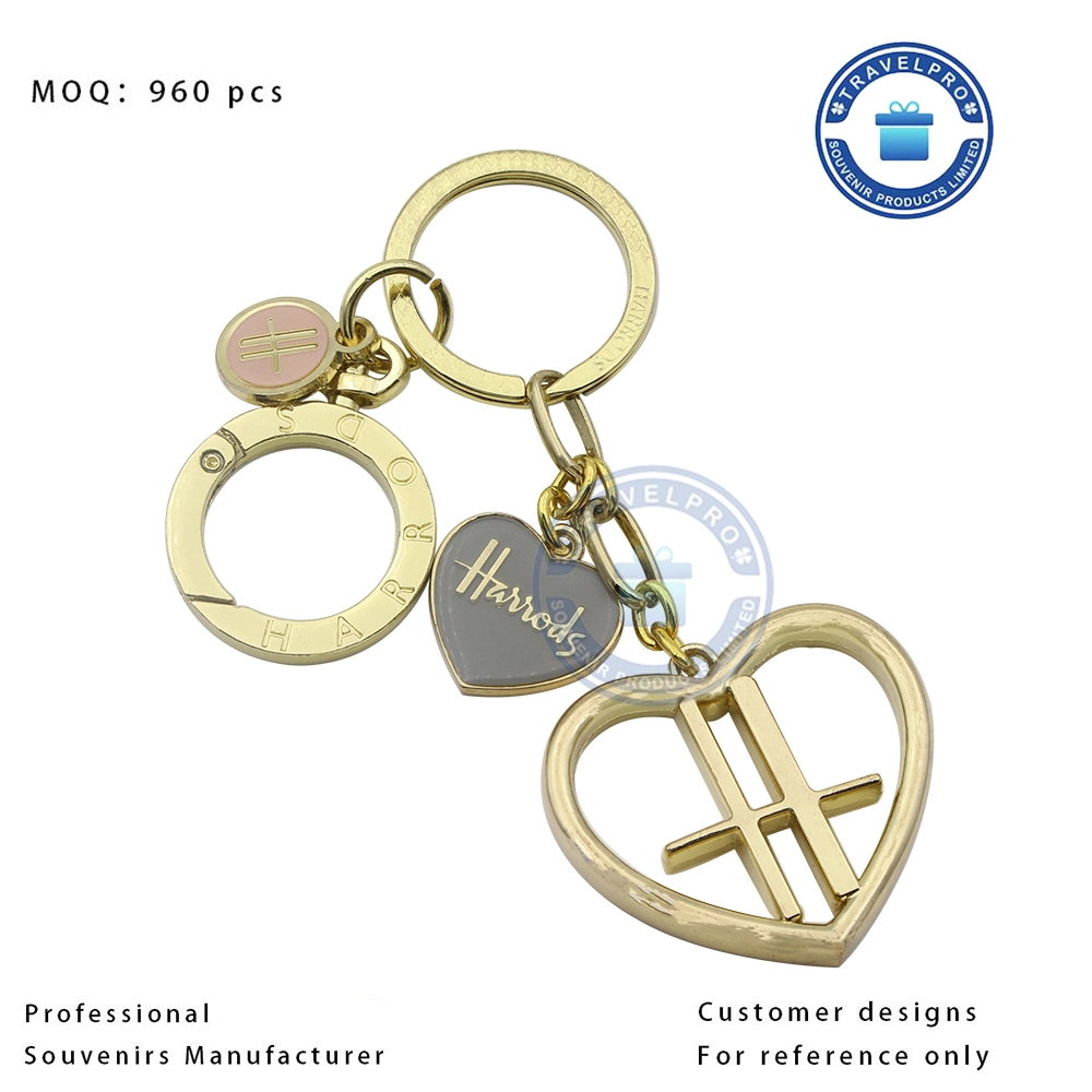 Personalized Design Metal Stainless Steel Gold Key Chains