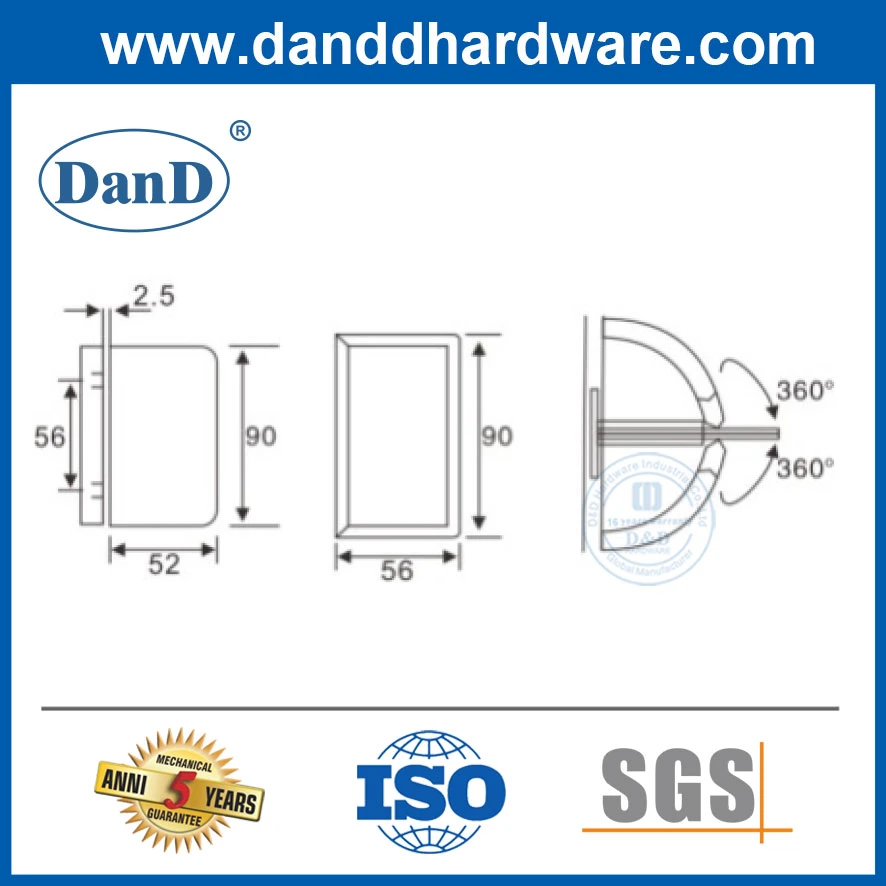 Heavy Duty SS316 Washroom Glass Spring Hinge Shower Door Accessories