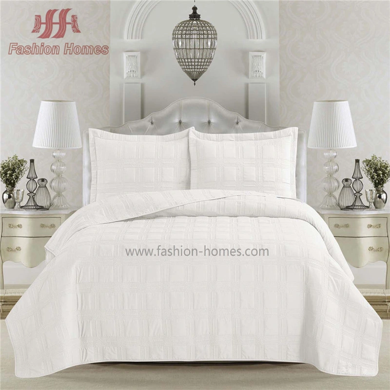 Chinese Imports HS-11655 High-End Soft 100% Polyester Microfiber Embroidery Quilt Cover Bedspread and Quilt Set