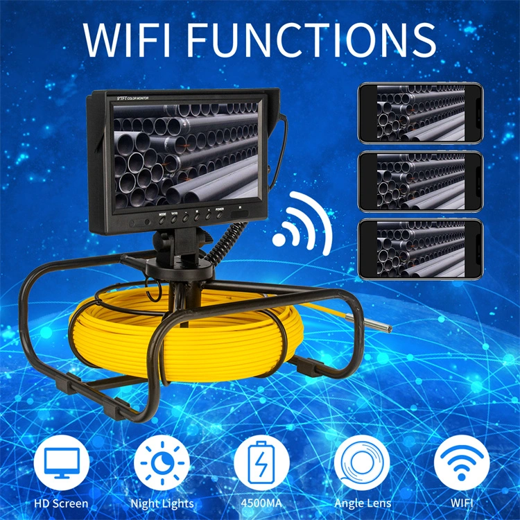 Waterproof Industrial Underground Pipe Duct Drain Detection&Inspection Camera with 20m /10inch Touch Screen