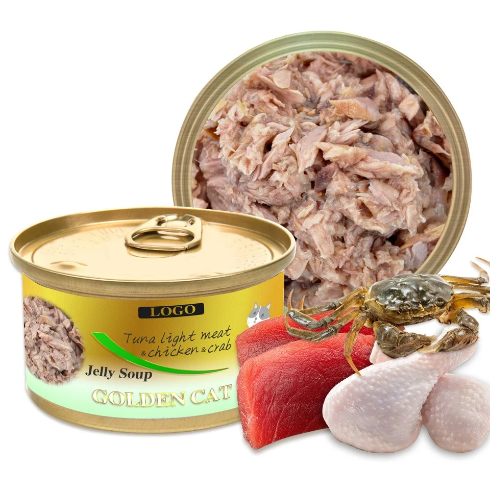 100% Natural carne Real Atún Pollo carne de pollo asado comida de gato húmedo Para mascotas