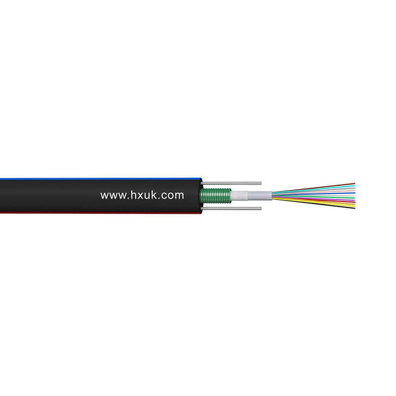 Cable de fibra óptica de caída FTTH G657a2 de modo único para uso en exteriores e interiores