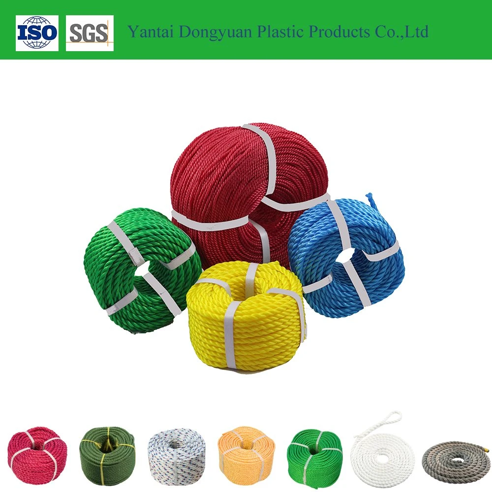 Wholesale/Supplier Supplier High Strength 3 Strands Plastic Twisted PE Fishing Ropes