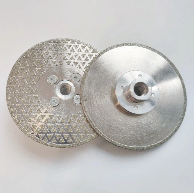 4.5" 5" Single Side Star Electroplated Diamond Stone Grinding Wheel 5/8-11 M14 Diamond Coated Cutting Disc Blade for Granite Marble