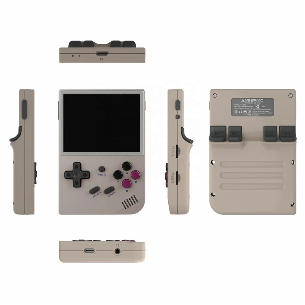 Anbernic Rg35xx Retro Mini Handheld Game Console Linux System 3.5 Leitor de jogos portátil de bolso de 64 GB