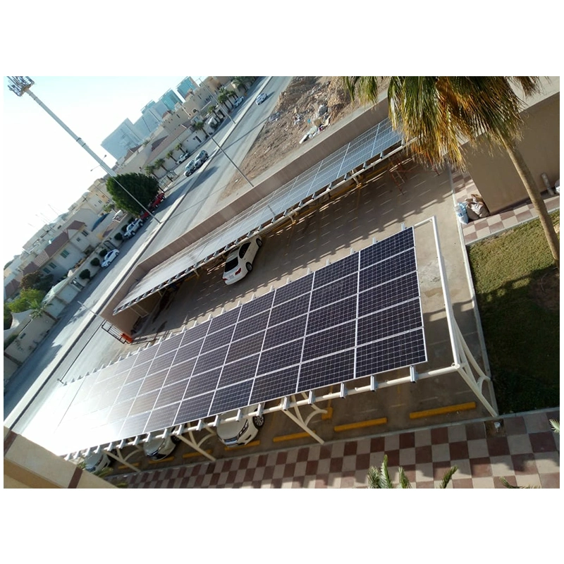 Ground Mounting Solar Car Parking Sunshade OEM Design Canopy Solar Waterproof Carport Mounting Ground System