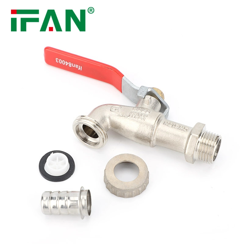 Ifan Hot Sale Durable Plated Brass Water Tap Faucet Brass Bibcock 3/4