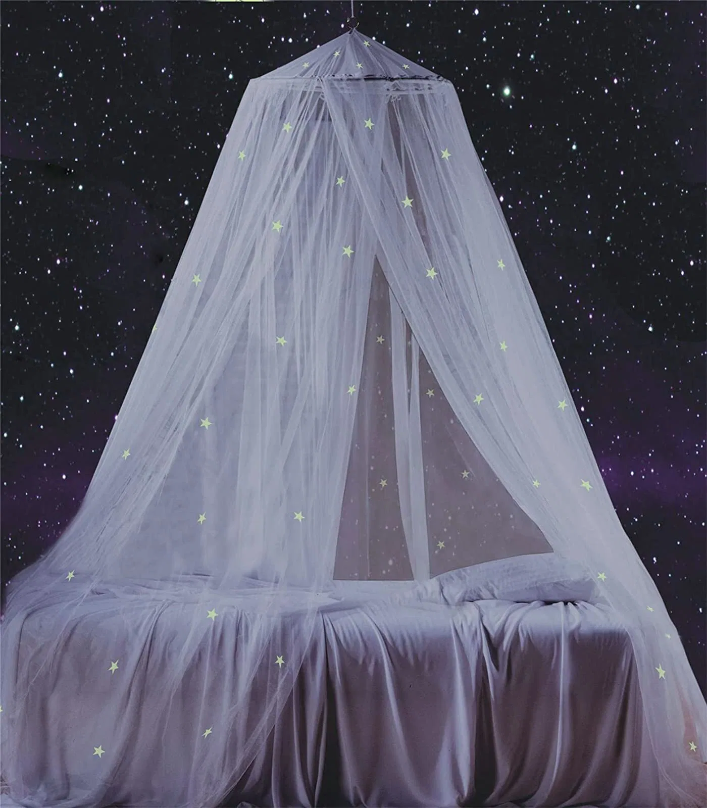 مظلة السرير الفتيات النجوم المضيئة الأميرة سرير الملكة البعوضة NET