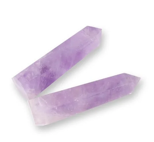 Natural Clear Amethyst Crystal Wands Amethyst Rock Purple Crystal Wands