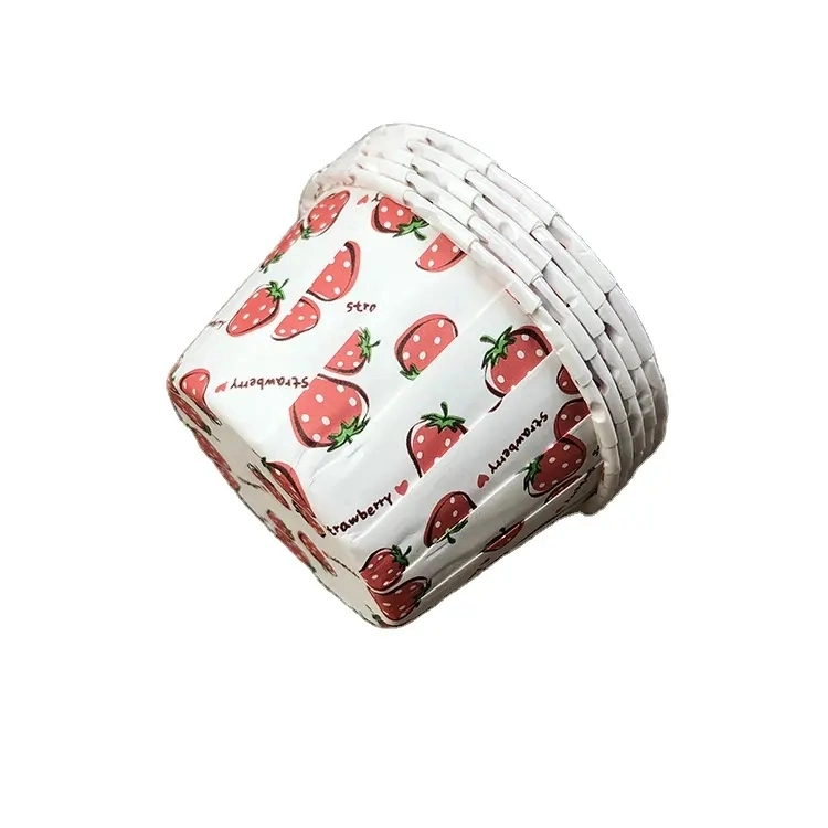 Wholesale/Supplier Disposable Customize Logo Printed Cupcake Liners Food Bread Container Paper Cake Takeaway Package Cup