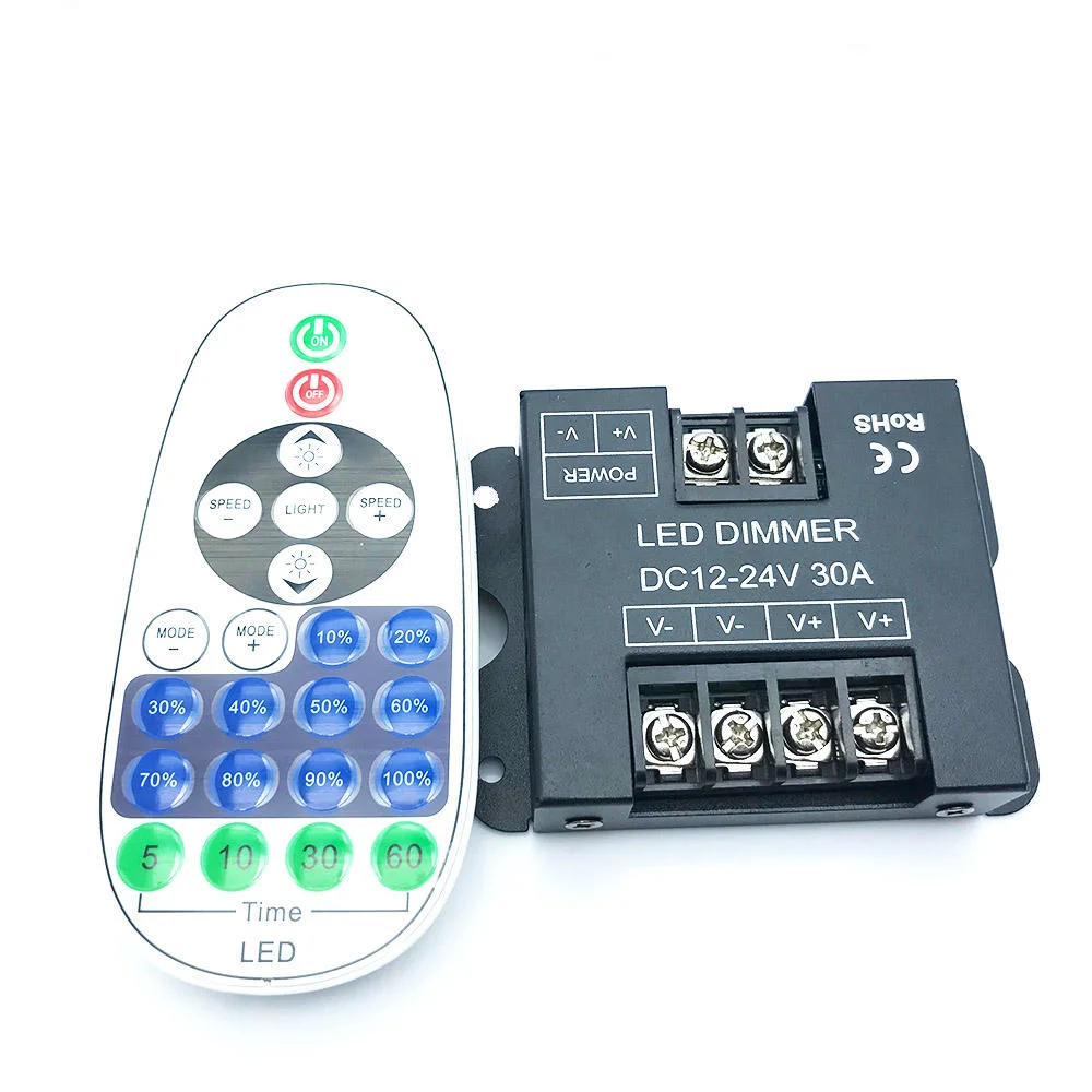 Dimmer LED de alta potencia 30A cartel de neón 12-24V 12V 24V 48V 360W Mono de Gaza 23 de infrarrojos de las teclas de Control Remoto RF atenuadores para señal de neón