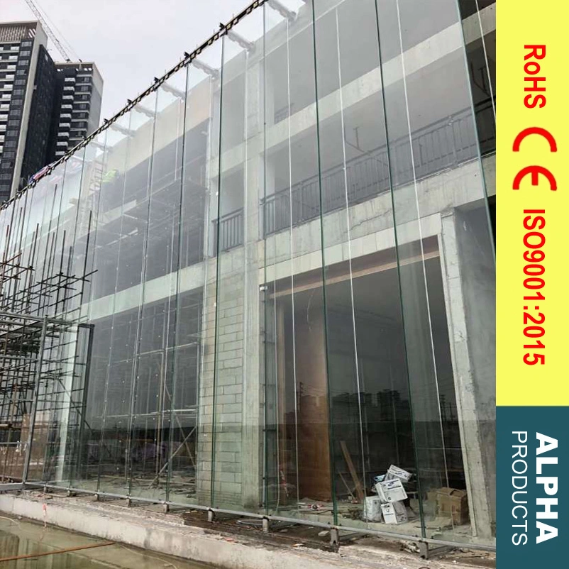 Outdoor Glazing Mullion Fixed Point-Supported Glass Wall Facade