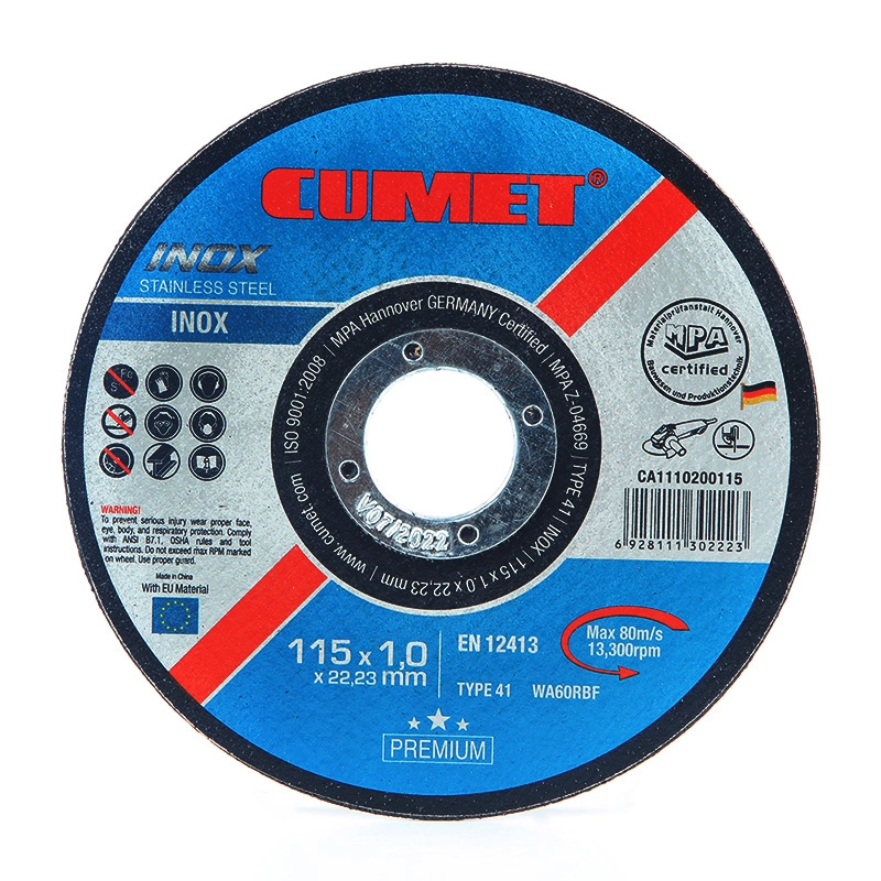 Flat Cutting Disc for Stainless Steel Abrasive with MPa Certificates