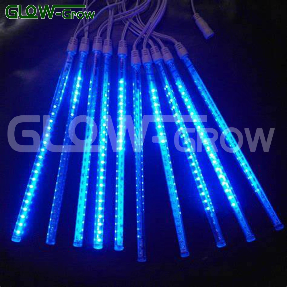 7V 2835/40L Purple Christmas LED Meteor Light Snow Fall LED Lights with 10 Tubes for Festival Home Wedding Decoration