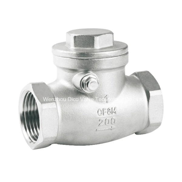 Dico Investment Casting Building Material 200wog Stainless Steel Bsp/BSPT Swing Check Valve