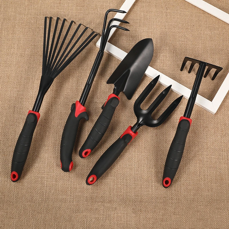 Five-Piece Suit Wooden Handles Succulent Mini Gardening Tools for Transplant Vegetable Seedlings