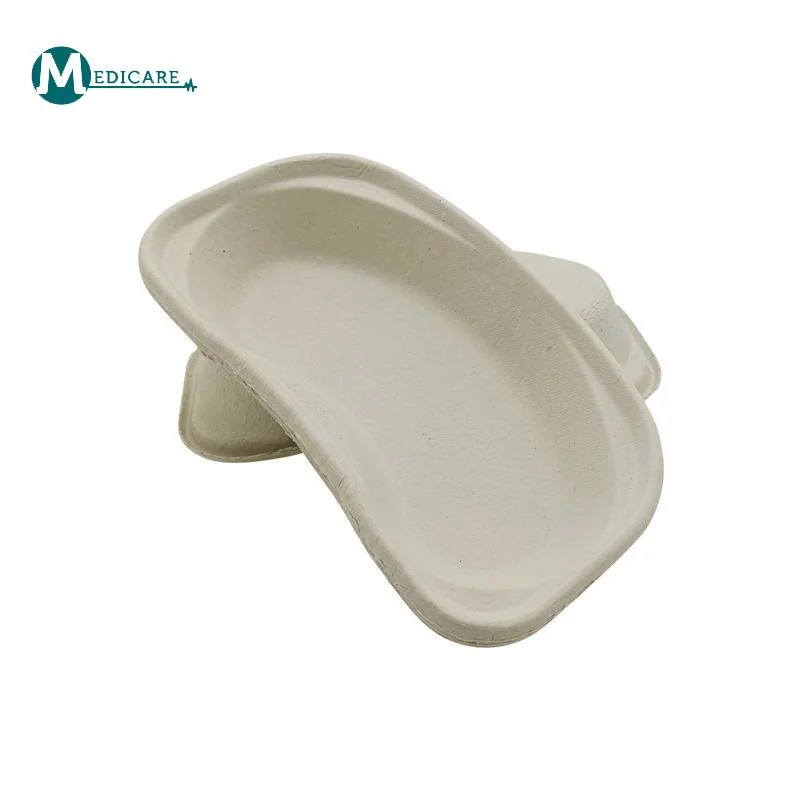 Hospital biodegradável descartável Medical Molddada Pulp Kidney Basin uso único Papel Pulp RIM Bowl Paper Pulp Kidney Basin