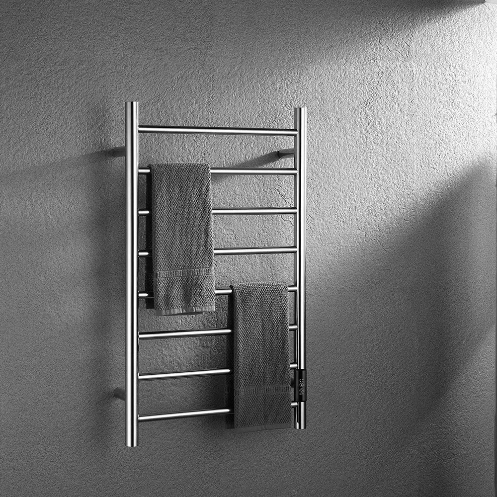 Thermostatic Electric Chrome Bathroom Straight Warmer Radiator Heated Towel Rail