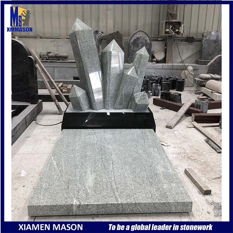 Monument unique fait sur mesure Grey Granite pour enseignants avec sculptures en craie