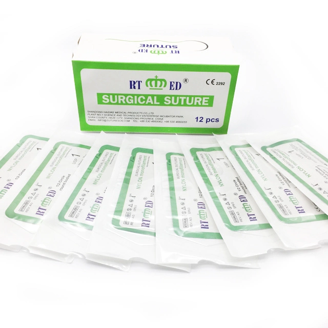 Disposable Absorbable and Non Absorbable PGA/Pdo/Silk/Nylon/Catgut/Polypropylene Surgical Suture with Needle Medical Equipment