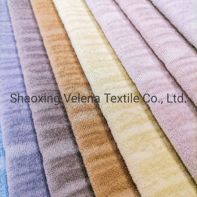 Polyester Velvet Original Dyeing with Brush Design knitting Home Textile Upholester Fabric