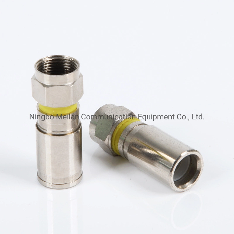 RG6 CATV 75-5 4 Shielded F Compression Male Coaxial Connector