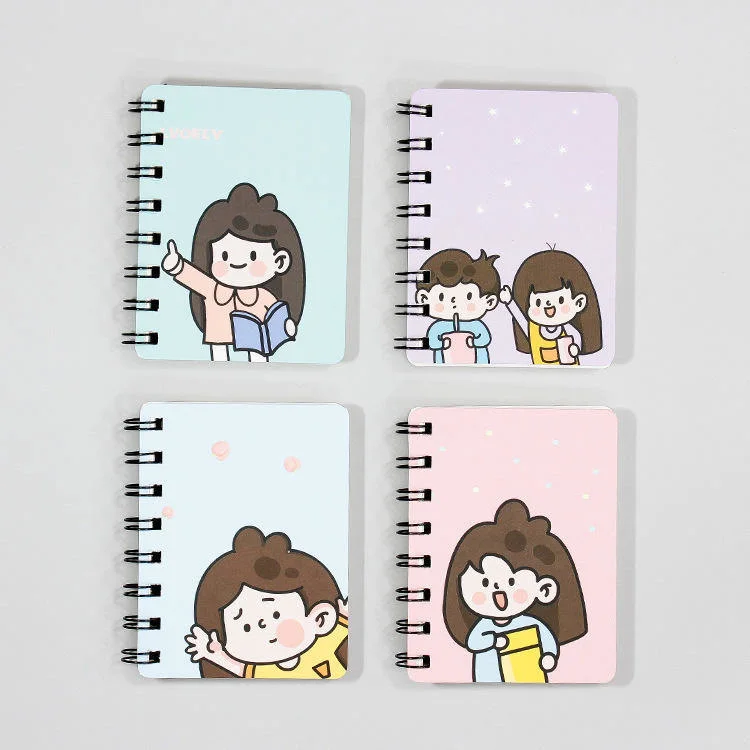 Cartoon Mini A7 Paper Notebook Spiral Binding Notebook for Office Work School