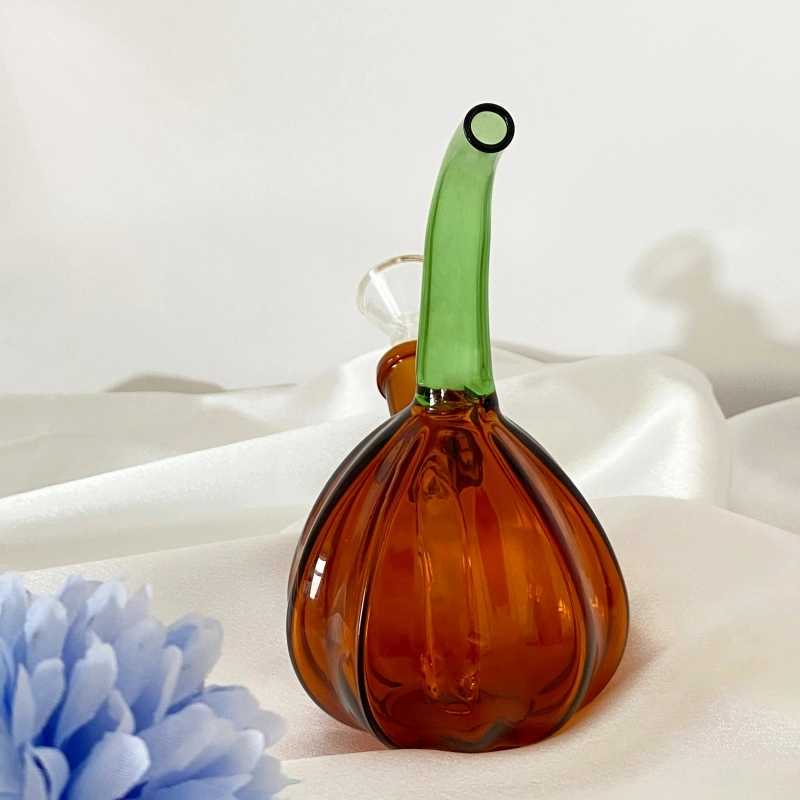 Hookah Halloween Pumpkin Shape Glass Water Pipe Tobacco Smoke Beaker DAB Rig 5.25 Inch with 14mm Tobacco Bowl