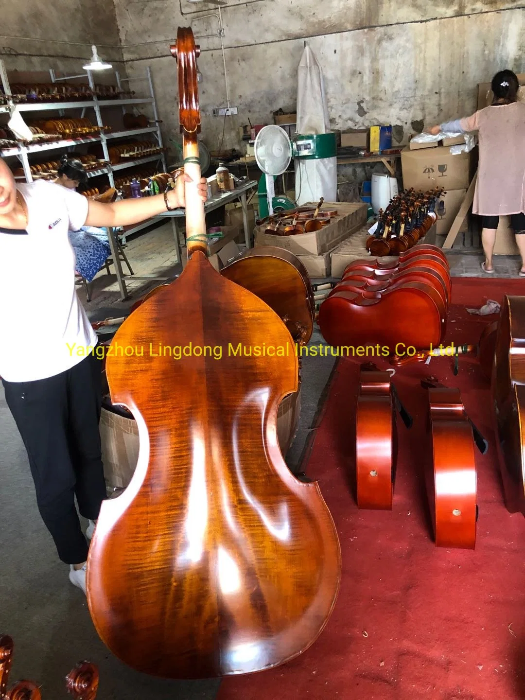 High Grade Natural Flame Double Bass