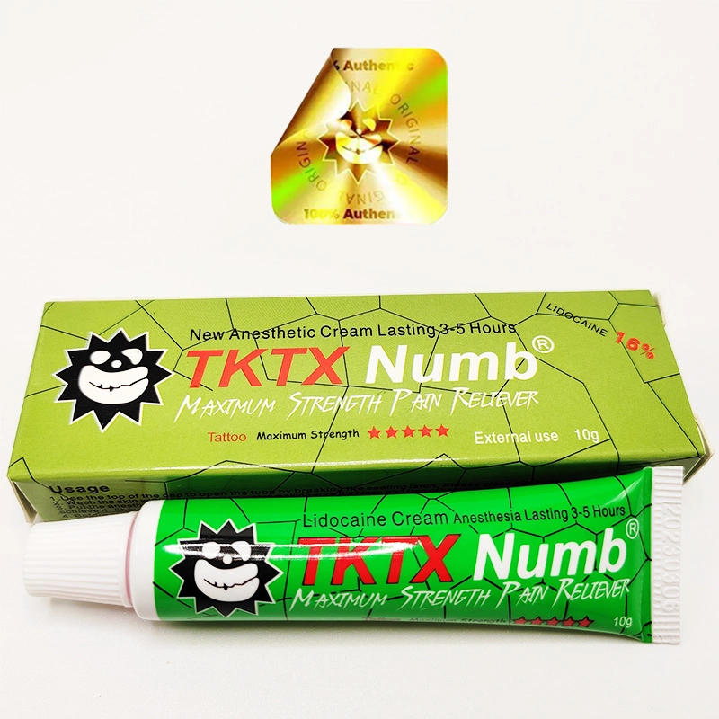 Maximum Strength Pain Reliever Numbing Anesthetic Cream Ointment 23% Lidicaine Color Changing Plastic Tubes New Version Tktx Gold 23% Numb Cream