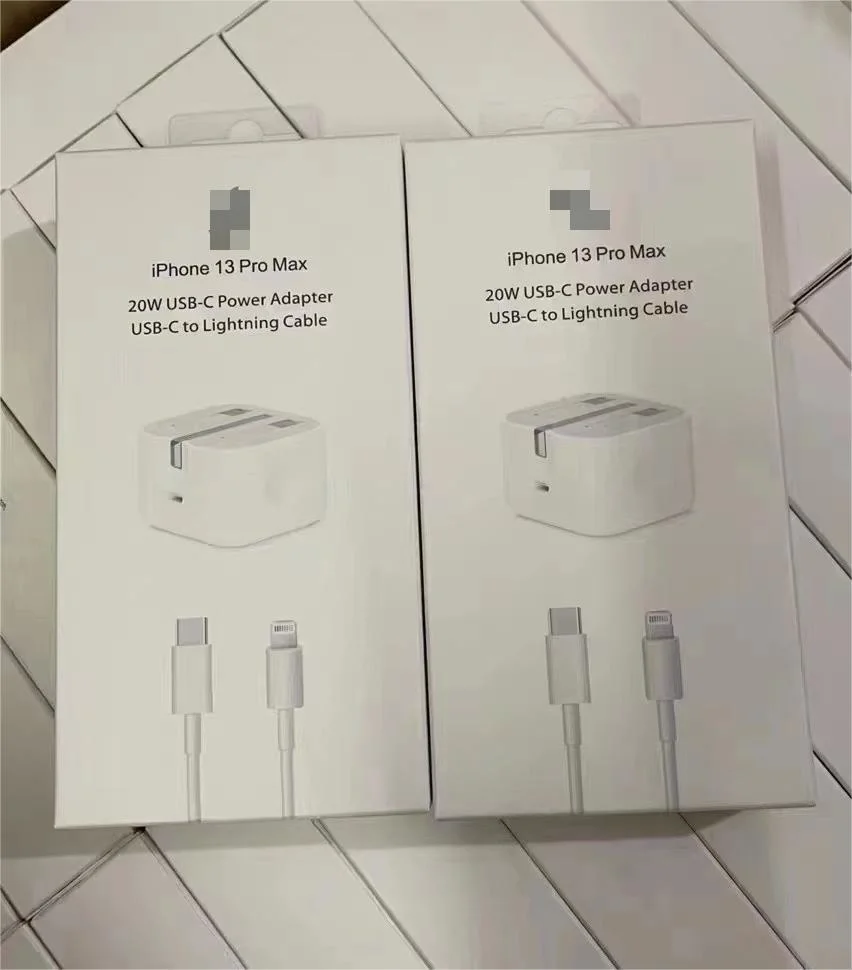 2023 Stock Set 1: 1 Original Type C Cargador Cable with Pd USB C Adapter for iPhone 13 14 PRO Max