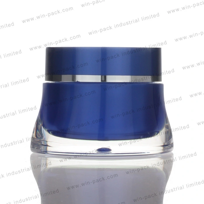 Winpack Fancy Luxury Cobalt Blue Acrylic Jar Cream Cosmetics Packing 15g 30g 50g