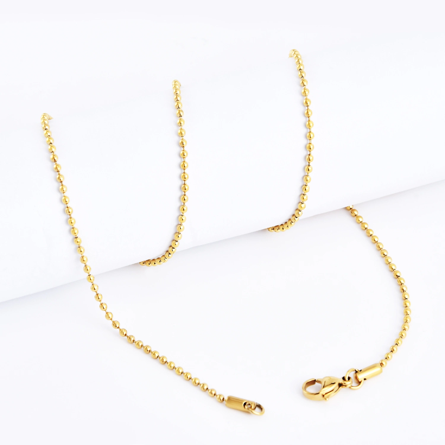 Heißer Verkauf hochwertiger 316L Edelstahl Classic Ball Kette Accessoires Halskette für Damen Modeschmuck Armband Anklet