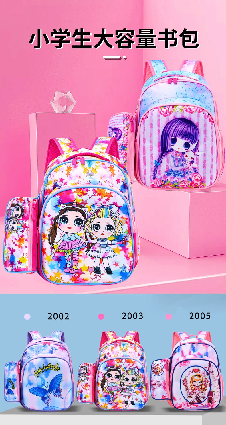 Zonxan Manufacturers Fabric Girls Bag School Bags Backpack, Orthopedic Girls School Bags Children Set, Children School Bags for Girls