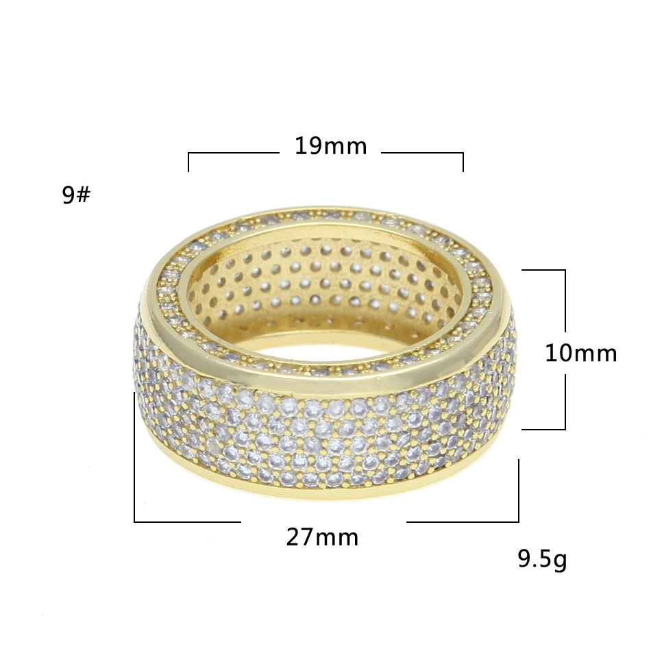 Hip Hop New Zircon Micro Men&prime; S Diamond Ring