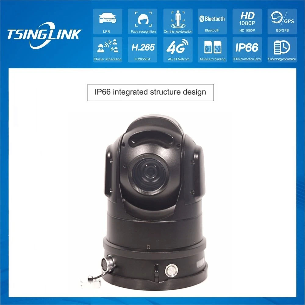 Factory Direct 100m IR Distance IP66 Waterproof Mobile Monitoring GPS Battery 4G PTZ IP Camera