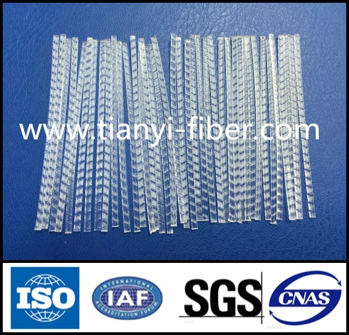 El polipropileno de fibra cruda Macro fibra sintética para hormigón armado