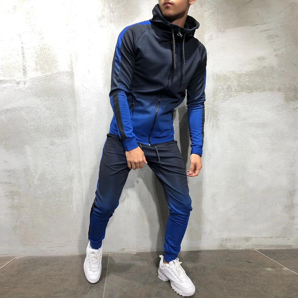 Ensemble de survêtements de sport en coton tendance pour hommes de haute qualité et ajustés.