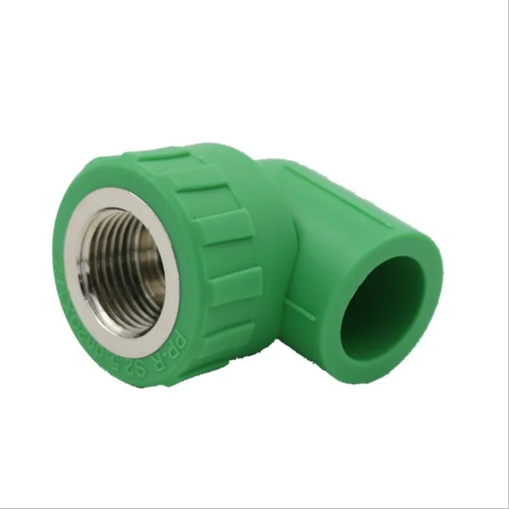 White and Green Color PPR Internal Tooth Elbow 45 Fittings