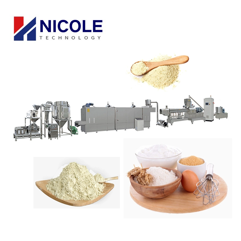 Energy Saving Double-Screw Nutrition Powder Making Machine Instant Rice Food Production Line